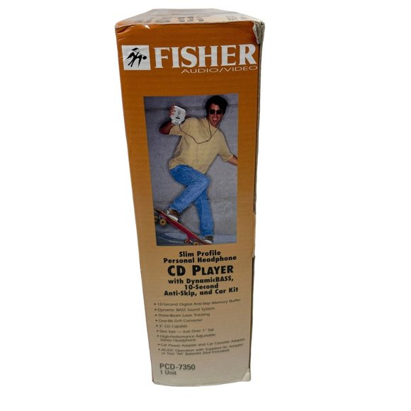 New Vintage‎ Fisher PCD-7350 Portable CD Compact Disc Player Slim Profile - Picture 13 of 14